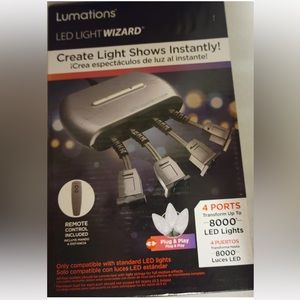 Lumations LED LightWizard 4 Port Connector Plug & Play Light Show Remote Holiday